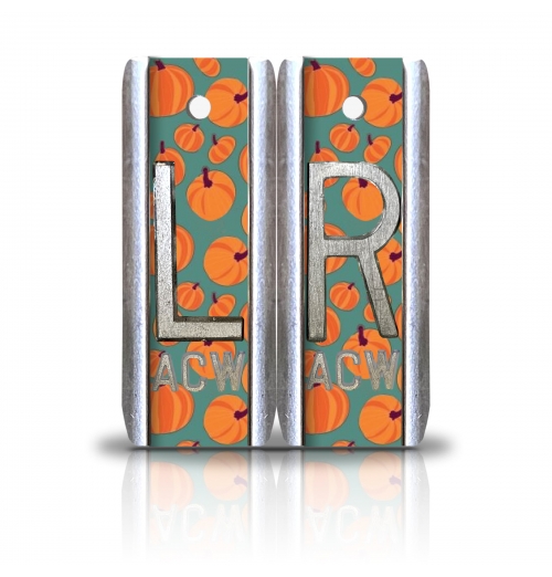 1 7/8" Height Aluminum Style Custom X Ray Markers, Pumkins Design